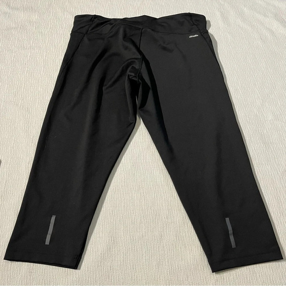 Black athletes spandex adidas capris size large woman’s - Picture 3 of 11
